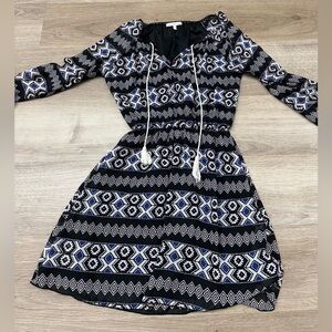 Charlotte Russe chevron chiffon dress size small